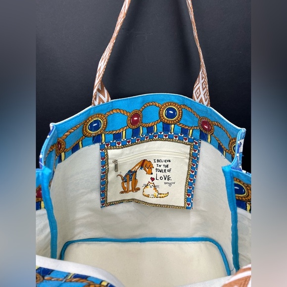 Brighton NWOT Limited Edition Believe In Love Canvas Tote Bag - Picture 5 of 15
